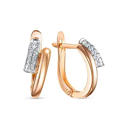 Серьги, Золото 585, Фианит 1205552