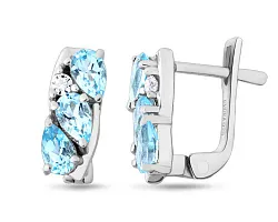 Серьги, Серебро 925, Топаз 618641