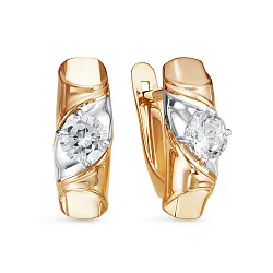 Серьги, Золото 585, Фианит 1200600