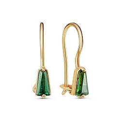 Детские серьги,  Золото 585, Фианит 02-3152