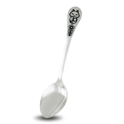 40010507Л05 ложка детская "Лиса",  Серебро 925