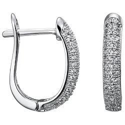 Серьги, Серебро 925, Фианит LLE 387 Серьги, Серебро 925, Фианит LLE 387