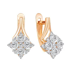 Серьги, Золото 585, Фианит 04-52-0913-00 Серьги, Золото 585, Фианит 04-52-0913-00