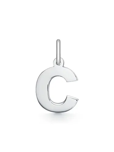 Подвеска буква С,  Серебро 925, 1-00085