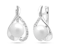 Серьги, Серебро 925, Жемчуг 634543