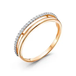 Кольцо Золото 585, Фианит 1104623