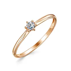 Кольцо Золото 585, Фианит 1667607 1 1 10