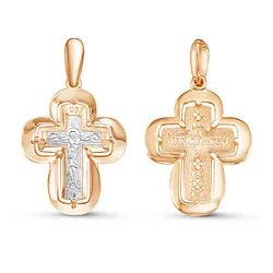 Подвеска крест, Золото 585 080466 Подвеска крест, Золото 585 080466