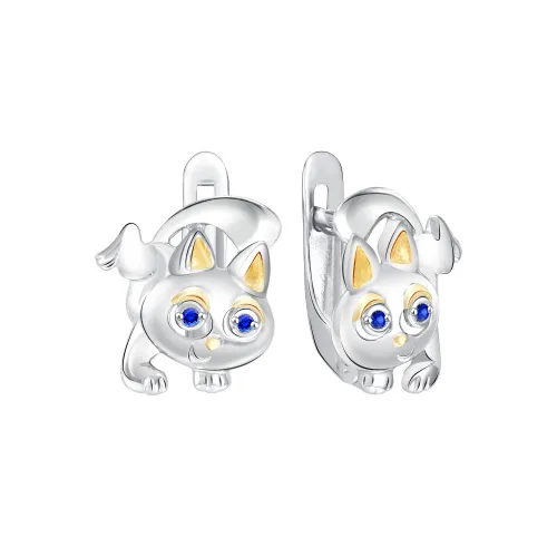 Детские серьги,  Серебро 925, 90-62-0319-1-06