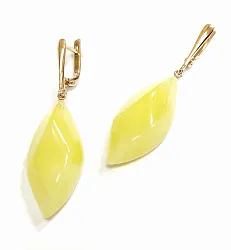 Серьги, Серебро 925, Янтарь 0440п-с