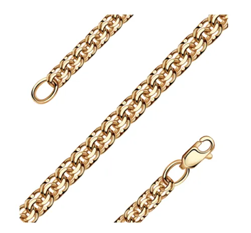 Цепочка Золото 585, плетение Бисмарк, Бисмарк Ц070