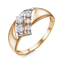 Кольцо Золото 585, Фианит 1436407 1 1 1