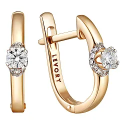 Серьги, Золото 585, Бриллиант 65-41E01232-X1DD