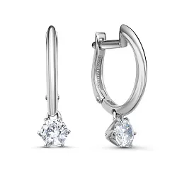 Серьги, Золото 585, Фианит б1201536 Серьги, Золото 585, Фианит б1201536