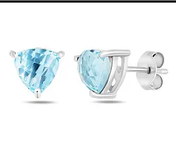 Серьги пусеты-гвоздики, Серебро 925, Топаз 649858