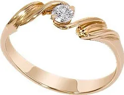 Помолвочное кольцо,  Золото 585, Бриллиант 704911ю