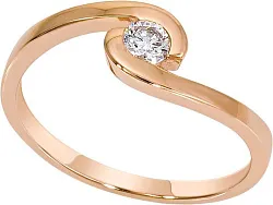 Помолвочное кольцо,  Золото 585, Бриллиант 708411ю