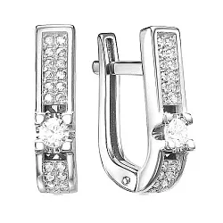 Серьги, Золото 585, Фианит б120685