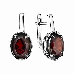 Серьги, Серебро 925, Гранат С625-6558Гр Серьги, Серебро 925, Гранат С625-6558Гр