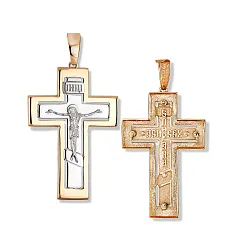 Подвеска крест, Золото 585 080917 Подвеска крест, Золото 585 080917