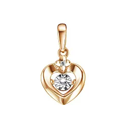 Подвеска фантазийная,  Золото 585, Бриллиант П113-5937