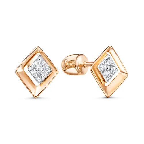 Серьги пусеты-гвоздики, Золото 585, 0505788