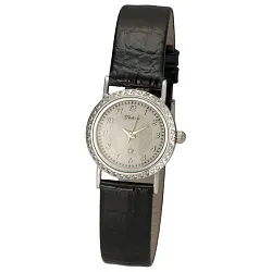 Часы,  Серебро 925, серый КЗМ,фианит 98106.111