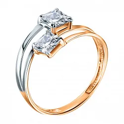 Кольцо Золото 585, Фианит КольцоКЛ-32/16,5/бцФ/з585