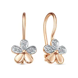 Детские серьги,  Золото 585, Фианит 2664407 1 1 1 Детские серьги,  Золото 585, Фианит 2664407 1 1 1