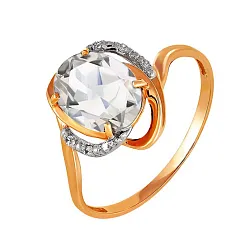 Кольцо Золото 585, Хрусталь горный 1107608 1 99 1