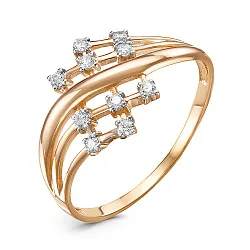 Кольцо Золото 585, Фианит 1295707 1 1 1