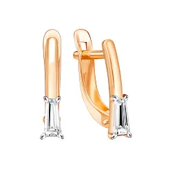 Серьги, Золото 585, Фианит 52-0107 Серьги, Золото 585, Фианит 52-0107