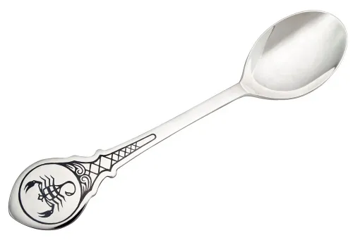 40010371Н05 ложка чайная "Скорпион",  Серебро 925 40010371Н05 ложка чайная "Скорпион",  Серебро 925