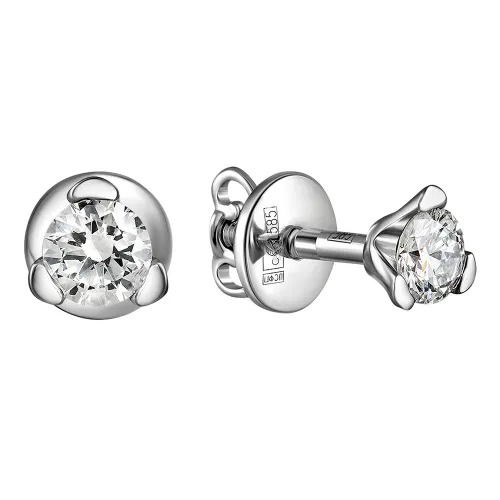 Серьги пусеты-гвоздики, Золото 585, 83-42E00007-F4DD