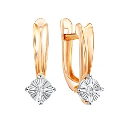 Серьги, Золото 585, Фианит 08-52-0103-00 Серьги, Золото 585, Фианит 08-52-0103-00