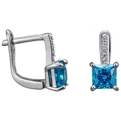 Серьги, Серебро 925, Фианит LLE 385-22 Серьги, Серебро 925, Фианит LLE 385-22