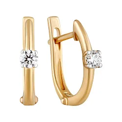 Серьги, Золото 585, Бриллиант 65-41E01234-F1DD
