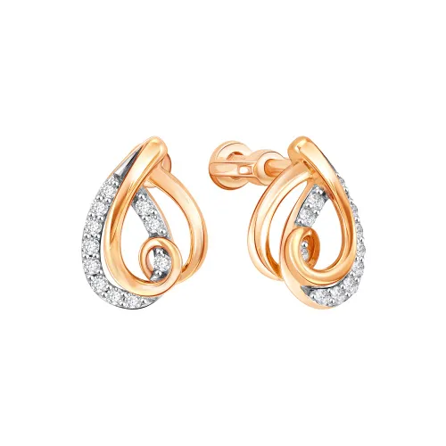Серьги пусеты-гвоздики, Золото 585, 04-52-0654-00