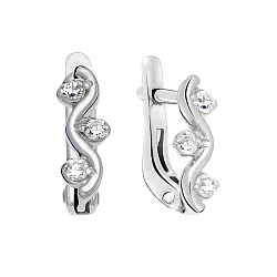 Детские серьги,  Серебро 925, Фианит с105076р