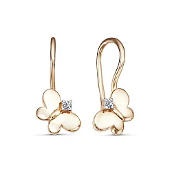 Детские серьги,  Золото 585, Фианит 2617507 1 1 1