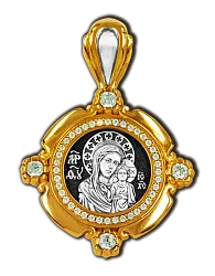 Иконка нательная,  Серебро 925, Фианит 08615