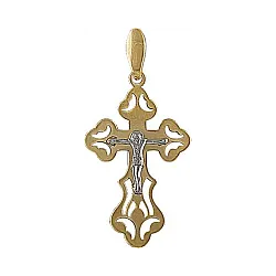 Подвеска крест, Золото 585 ПШ0365 Подвеска крест, Золото 585 ПШ0365