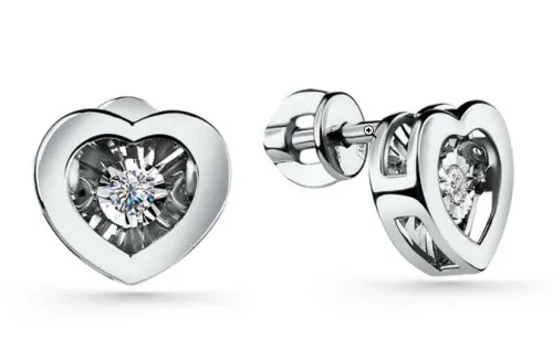 Серьги пусеты-гвоздики, Золото 585, 12-12-5748-11-00