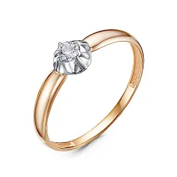 Кольцо Золото 585, Фианит 1101349