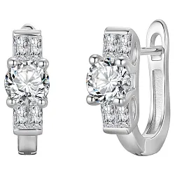 Серьги, Серебро 925, Фианит MCE 38