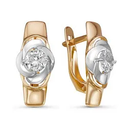 Серьги, Золото 585, Фианит 127717