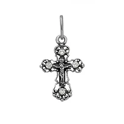 Подвеска крест, Серебро 925, Фианит Кр-376р