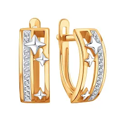 Серьги, Золото 585, Фианит Т14702В897 Серьги, Золото 585, Фианит Т14702В897