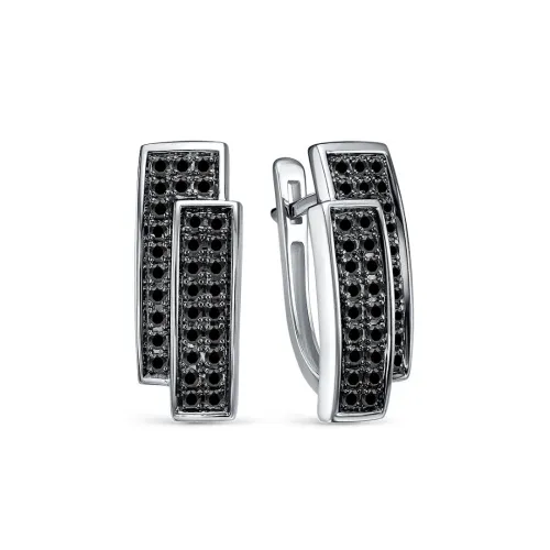 Серьги, Золото 585, 5-5958-106-2Б-Чбр Серьги, Золото 585, 5-5958-106-2Б-Чбр