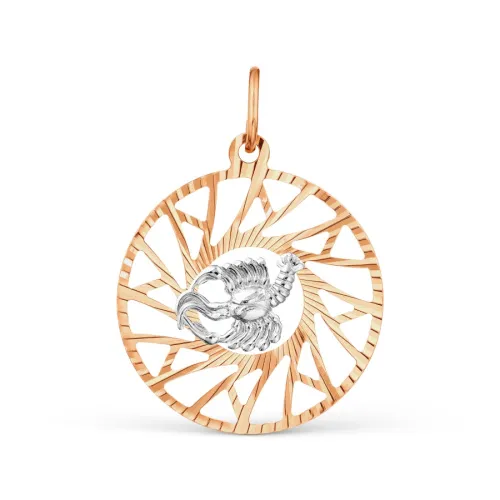 Подвеска знак зодиака Рак 22.06-22.07, Золото 585, Т130634834 Подвеска знак зодиака Рак 22.06-22.07, Золото 585, Т130634834